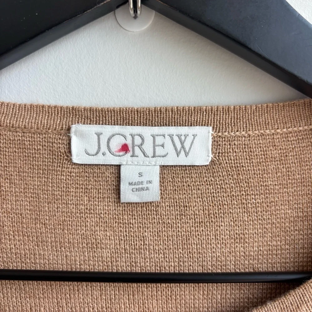 J Crew Women’s Juliette Collarless Sweater Blazer Cardigan Khaki, Size S